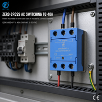 Relais statique monophasé QSN380D40T-L 40A 380VAC à commande CC TRIAC à passage par zéro avec LED pour l'automatisation industrielle