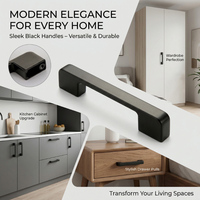 Poignée en alliage de zinc en forme de T contemporaine personnalisée, noire, pour tiroirs de commode, pour chambre et cuisine