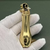 Briquet à kérosène intégré en laiton Jiaxin avec levier de levitation, mini, rétro, à glissière latérale, fait main, à vis, moderne, minimaliste, à roue