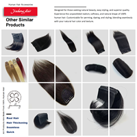 Extension de cheveux à clip sans trace, tissée à la main, avec patch latéral, cheveux Remy indiens, vente chaude