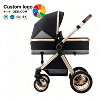 Poussette 3-en-1 haute performance modèle S800 avec poignée réversible, pliable, amortissante, pour nouveau-né, idéale pour l'extérieur