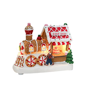 Casa di Pan di Zenzero <span class=keywords><strong>Natalizia</strong></span> Illuminata a LED, Graziosa <span class=keywords><strong>Casetta</strong></span> del Villaggio di Natale, Casa di Pan di Zenzero con Luci e Musica <span class=keywords><strong>Natalizia</strong></span> - Product Image 5