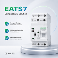 Nouveau Commutateur de Transfert Automatique (ATS) EBASEE IEC Compact 6A-63A 2P 4P sur Rail DIN Classe PC