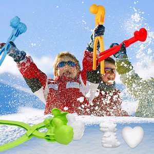 बर्फ निर्माता बॉल शीतकालीन खिलौने आउटडोर बच्चों के खिलौने के लिए आउटडोर वीडियो बतख खेल खेल झगड़े मोल्ड क्लिप और वयस्कों 4 स्नोबॉल - Product Image 4
