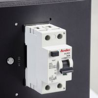 Disjoncteur différentiel modulaire AUR3 (RCCB) 10kA 30mA 2P 63A à réenclenchement automatique, montage sur rail DIN, couvercle résistant au feu en PA66