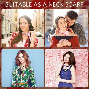 Foulard carré en soie de luxe à motif à carreaux lignés couleurs froides, accessoires professionnels pour femmes, 90*90cm, foulard de tête en pure soie - Product Image 3