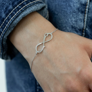 Bracelet personnalisé en or 18 carats PVD étanche avec nom infini, plaque multi-noms, anti-ternissement, bijoux en acier inoxydable 316L - Product Image 3