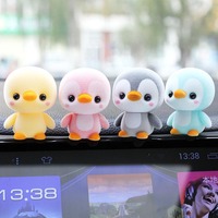 Figura Coleccionable de Pato 3D, Juguete de Animal de Plástico, Figura de PVC de Dibujos Animados Personalizada con Acabado Flocado