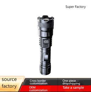 Nueva Linterna LED de 300 Lúmenes con Zoom, de Plástico ABS, Impermeable, Luz de Emergencia, Pantalla LCD de Potencia, Fuente de Luz P50, Linterna Frontal - Product Image 6