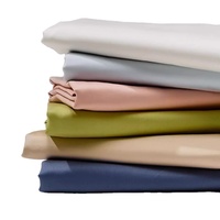 Ensemble de draps plats en tissu de coton pur pour les draps de chambre à coucher ou les ensembles de draps d'hôtel