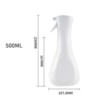 Bouteille de mousse plate de 500ml Bouteille de pulvérisation de nettoyage de cuisine domestique Bouteille de pulvérisation de mousse continue transparente/blanche