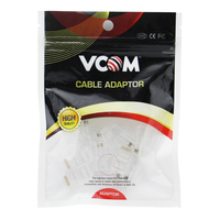 VCOM 100pcs/bag Konektor Jaringan Cat6 RJ 45 Pass Through Patch Cord Plug untuk Kabel Komunikasi Tembaga