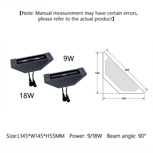 Projecteur linéaire LED triangulaire 3500K blanc chaud, angle de faisceau 90°, étanche IP65, canal en aluminium, alimentation AC/DC, CRI80 moderne, 50000 - Product Image 2