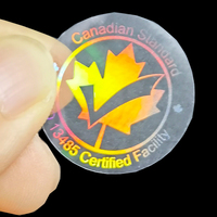 Étiquette autocollante de sécurité holographique 3D thermique transparente, conception personnalisée d'usine professionnelle, hologramme d'authenticité