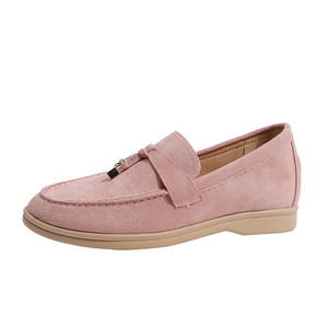 Chaussures plates décontractées pour femmes, grandes tailles, à semelle souple, légères, couleur unie, style slip-on - Product Image 1