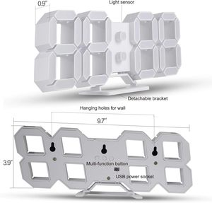 3D Led Alarm <b>Clock</b> Watch Snooze Function Table Led <b>Clock</b> Display Office Electronic <b>Digital</b> <b>Clocks</b> - Product Image 2