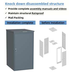Grote postbus, diefstalbestendig pakketpostbus met slot, buiten pakketkluis, postbus van staal, brievenbus voor de tuin - Product Image 4