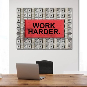 Lavorare di più motivazionale tela <span class=keywords><strong>ufficio</strong></span> <span class=keywords><strong>poster</strong></span> e stampe immagine di arte della parete per la casa del salotto - Product Image 4
