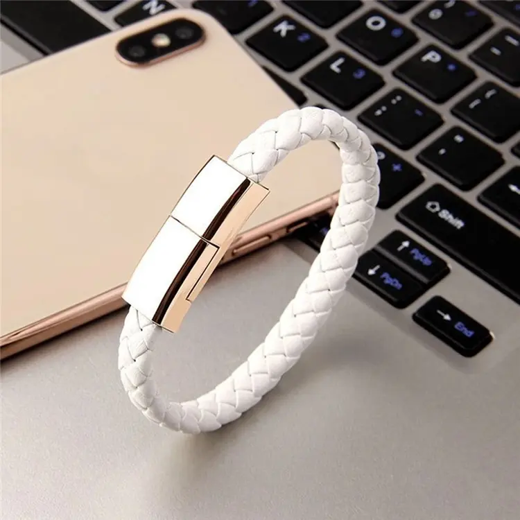 Wearable USB Charging Bracelet Charging Cable Micro USB Charger Cable For iPhone Samsung Galaxy S10 S9 Note 8 Xiaomi Huawei