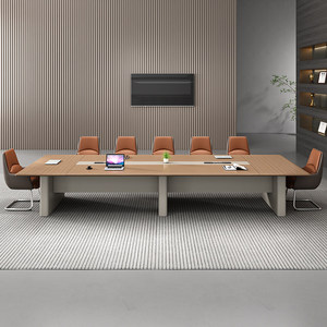 Table de conférence rectangulaire professionnelle avec boîte à câbles dissimulée, station de charge, bureau de réunion <span class=keywords><strong>MFC</strong></span>, centre de formation, qualité supérieure - Product Image 2