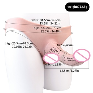 FAAK Penis Extension Toys for Male Penis Enlargement Extension Delay Ejaculation Cock Sleeve Dick Cover Hollow <b>Dildo</b> Pants - Product Image 2