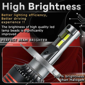 YUFING 120W 9012 HIR2 360 View Auto faro 6000K luz blanca H7 bombilla Led 12-24V voltaje H11 H13 faros LED para Toyota - Product Image 3