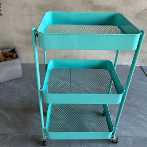 รถเข็นเก็บของ Xuanda 3 ชั้น โครงเหล็กคาร์บอน พับได้ เคลื่อนย้ายสะดวก สำหรับห้องครัวและห้องนั่งเล่น - Product Image 2