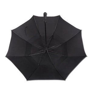 Supplier Wholesale Promotional Custom Logo UV <b>Windproof</b> Eco Friendly Modern Black Fiberglass Frame 130cm Open Diameter Business - Product Image 3