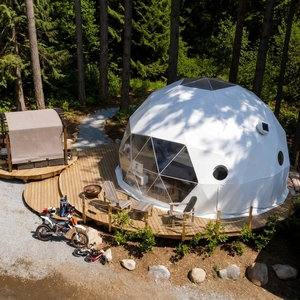 Geodesic <b>Dome</b> Yurt <b>Tent</b> PVC Fabric Waterproof Windproof Inflatable Camping Shelter for Glamping Outdoor Events - Product Image 3