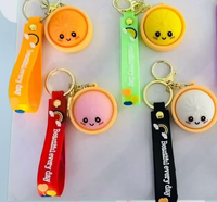 Porte-clés Xinhui en forme de ravioli simulé, coloré, souple, à récupération lente, anti-stress, anti-anxiété, jouet à presser