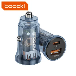 Toocki 5A 45w car charger A+C usams car charger 2 ports high current fast car charger for phone