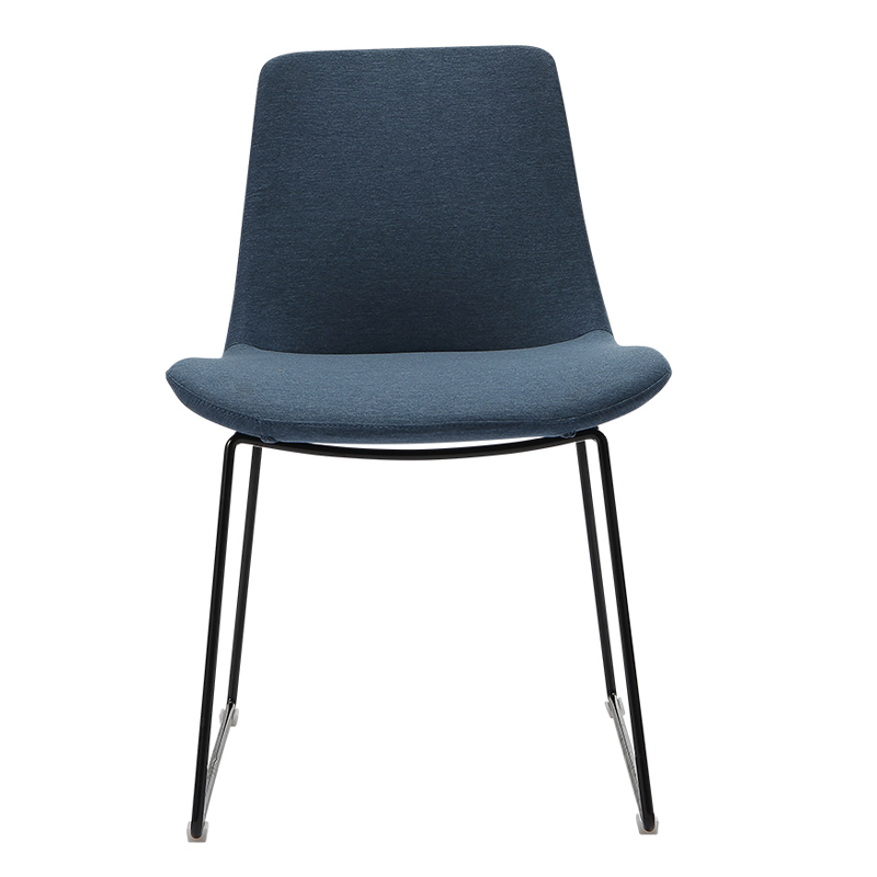Low back fabric or leather high quality china office reception visitor waiting chair without armrest furniture