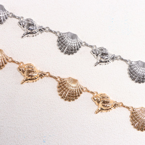 สร้อยคาดเอวสไตล์โบฮีเมียนประดับเปลือกหอยและดาวทะเลโลหะ  เครื่องประดับแฟชั่นสำหรับผู้หญิง - Product Image 4