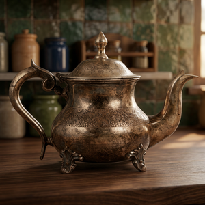<b>Vintage</b> Metal Tea Pot With Lid And Handle Decorative <b>Kettle</b> Water Pots & <b>Kettles</b> - Product Image 2