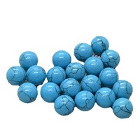 Perles de turquoise en pierres précieuses naturelles de 8mm Perles de pierre non percées et à moitié percées Catégorie Produit