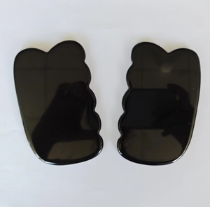 Fabricant chinois d'outils de beauté personnalisés avec logo, soins de la peau, lifting du visage, anti-âge, masseur facial en obsidienne noire - Product Image 1