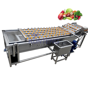 Endüstriyel hava kabarcığı daldırma meyve ve sebze turuncu ananas yıkama temizleme makinesi için topalak karides temizleyici - Product Image 1