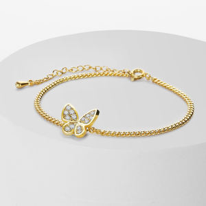 سوار KISSWIFE على شكل فراشة مطلي بالذهب للنساء والفتيات المراهقات أساور رسغ جذابة وممتعة مجوهرات نسائية - Product Image 5