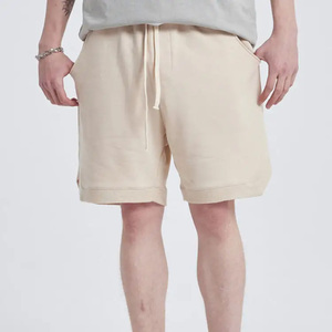 Shorts décontractés surdimensionnés vintage AR7608 2024 pour hommes, logo personnalisé, 320GSM, coton sport d'été, 100% motif uni - Product Image 4