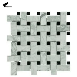 Tostone popolare <span class=keywords><strong>piastrelle</strong></span> di mosaico rettangolare in <span class=keywords><strong>marmo</strong></span> bianco lucido naturale <span class=keywords><strong>per</strong></span> il Design moderno del pavimento della parete della <span class=keywords><strong>cucina</strong></span> del bagno - Product Image 2