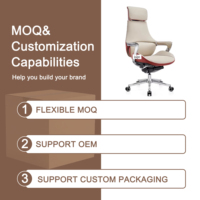 Personnalisable Luxe Executive-Grade CEO Chaise de Bureau Moderne Imperméable Réglable en Cuir Véritable Boss Room Chair
