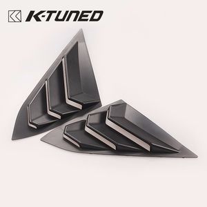 Couvre-fenêtre arrière à persiennes pour Civic Mustang, en plastique noir mat, aérations triangulaires, pièce de modification SLJ-1001 - Product Image 4