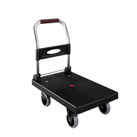 Chariot à plateforme léger et pliable 70*42 200kg, à traction manuelle, pour livraison et ramassage à domicile