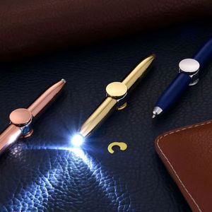 3 in 1 Business Ballpoint Fidget Spinner Rotating Pen With <b>Led</b> Light Custom Metal Pens for Children and As Gifts - Product Image 4
