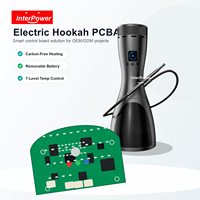 Carte de contrôle PCBA pour chicha intelligente, solution russe pour e-hookah, chicha électronique, contrôle précis de la température, éclairage LED, OEM ODM