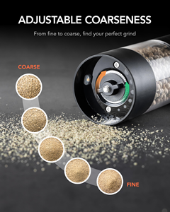 Molinillo de Sal y Pimienta Eléctrico Automático de Grado Alimenticio, Ajustable, con Núcleo de Cerámica - Product Image 4