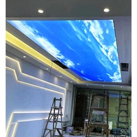 Plafond tendu en tissu PVC pour caisson lumineux, sans MOQ