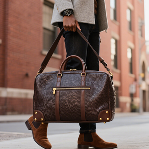 제조사 대형 더플 여행 가방 방수 가죽 주말 가방 남성용 대형 더플 핸드백 휴대 - Product Image 1