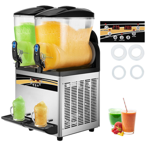 Máquina Comercial de Granizados de 2 Tanques, Dispensador de Bebidas Congeladas de 30L, Eléctrica, de Acero Inoxidable para Cafeterías y Fiestas - Product Image 5