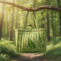 Sac fourre-tout et bandoulière en nylon couleur unie personnalisé pour femme, léger, à fermeture ouverte, style mode, pour la plage et l'usage quotidien